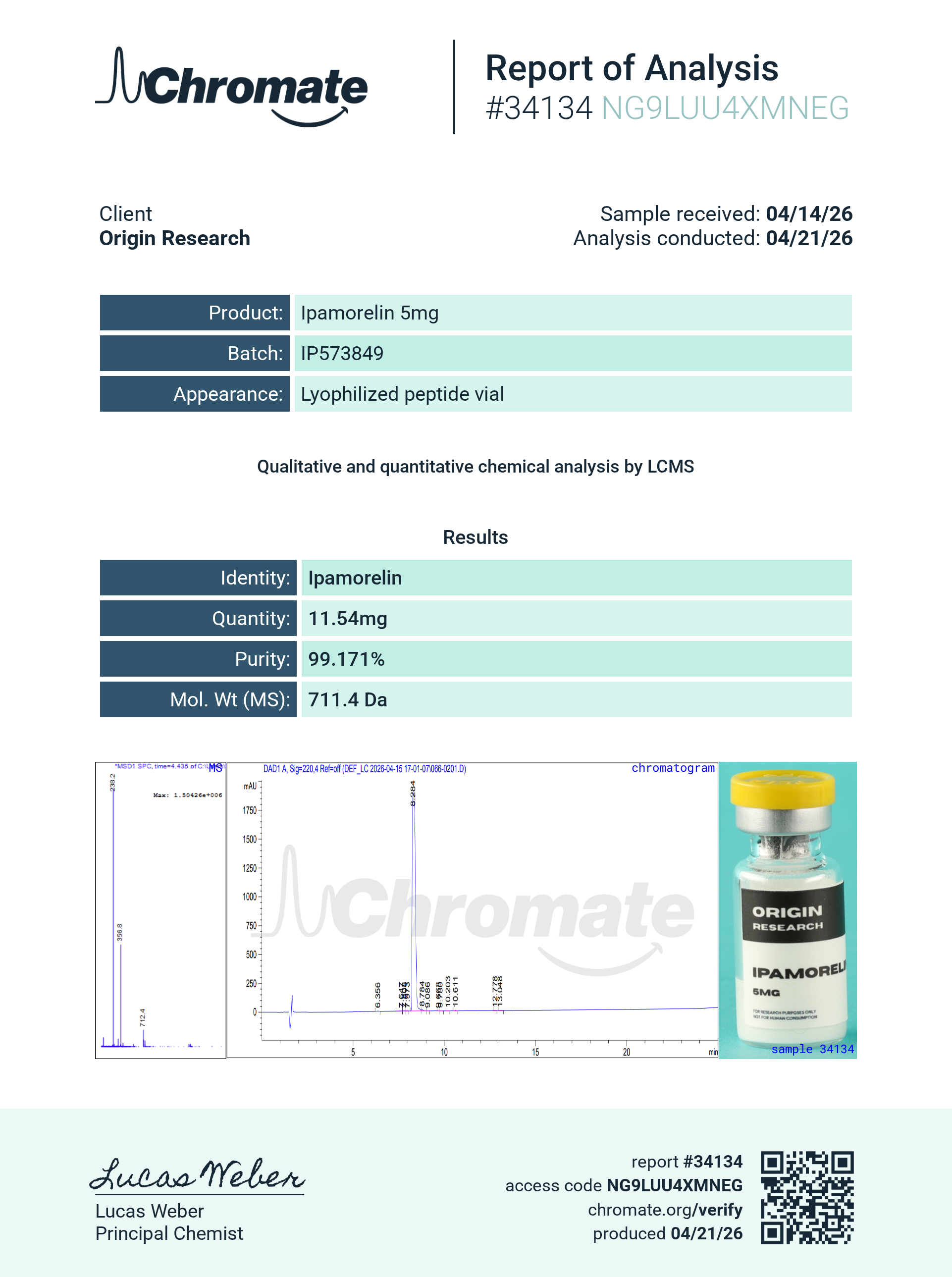 Ipamorelin 5mg — Origin Research